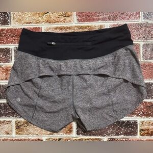 Lululemon Speed Up shorts 4” size 6 Heather gray